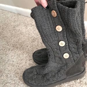 Knit gray Ugg boots